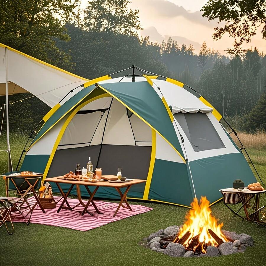 自動ポップアップキャンプテント – 4シーズン対応、メッシュ - Grow Tent 4X4 のレビューと価格